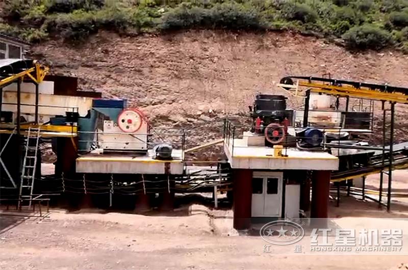 沖擊破搭配顎破、圓錐破現(xiàn)場