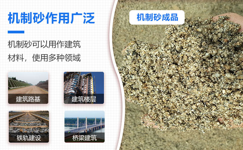 機(jī)制砂品級越來越高，用途也越來越廣泛
